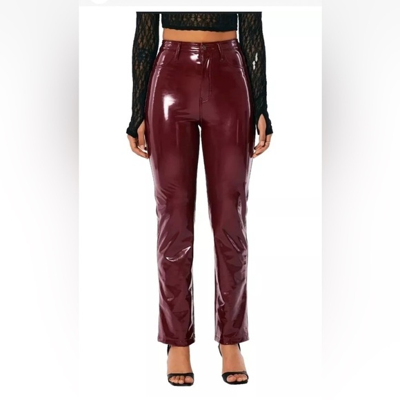 Social Tourist Pants - Social Tourist Faux Leather Deep Red Pants - WOMEN’S SIZE 16R (33W) - NWOT